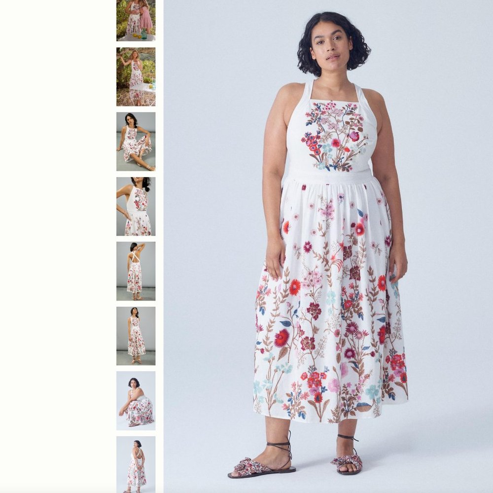 Embroidered Anthropologie Dress (Size 26) EULARIA MAXI DRESS